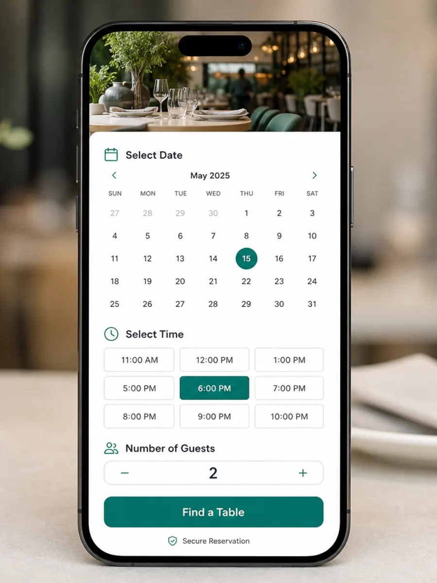 Widget za online rezervaciju na mobilnom telefonu
